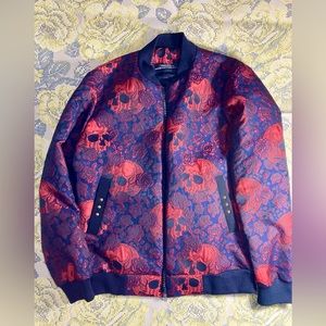 Red bomber jacket